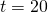 t=20