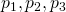  p_1,p_2,p_3 