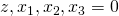 z,x_1,x_2,x_3=0