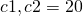  c1,c2=20